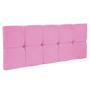 Imagem de Cabeceira Painel Nina para Cama Box Casal 160 cm Suede Rosa Bebê - D'Rossi