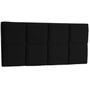 Imagem de Cabeceira Painel Queen Size Luna 1,60 M Suede Preto