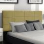 Imagem de Cabeceira Painel Raissa 193Cm Cama Box King Suede Amarelo