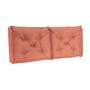 Imagem de Cabeceira Painel Solteiro 90cm Tróia Com Almofada Suede Coral - DL Decor