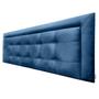 Imagem de Cabeceira Painel Solteiro Veneza Luxo 10 Suede Liso Azul Royal 90 X 60 RBL