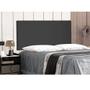 Imagem de Cabeceira Painel Verona Para Cama Box King 195 cm Suede Preto - D'Rossi