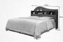 Imagem de Cabeceira para Box de 1.60m casal IRLA Modelo Retrô com Nichos Porta Objetos Cor Jequitibá amadeirado com Off white