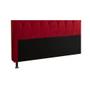 Imagem de Cabeceira Para Cama Box Casal 160 cm Miami Suede Amassado Vermelho - JS Móveis