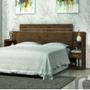 Imagem de Cabeceira para cama box casal moana j&a 1.40m/1.60m com mesa de cabeceira jequitibá/off white