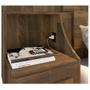 Imagem de Cabeceira para cama box Casal/Queen/King RV Móveis com 02 mesas de cabeceira com tomada - Amadeirado