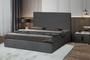 Imagem de Cabeceira Para Cama Box Estofada Helena 158Cm Casal Queen Size  Suede Cinza