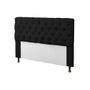 Imagem de Cabeceira para Cama Box King 195cm Mirage c/ Capitonê Suede Preto - Dl Decor