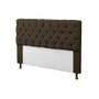 Imagem de Cabeceira para Cama Box Queen 160cm Mirage c/ Capitonê Suede Marrom - Dl Decor