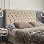 Imagem de Cabeceira para cama box queen/casal istambul dobuê 1.60m com capitonê bege