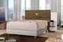 Imagem de Cabeceira Para Cama Box Regulável ACAP Casal Com Prateleiras nas Laterais Para Objetos Cor Jequitiba/Off White