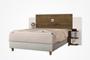 Imagem de Cabeceira Para Cama Box Regulável ACAP Casal Com Prateleiras nas Laterais Para Objetos Cor Jequitiba/Off White