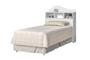 Imagem de Cabeceira Para Cama Box Solteiro IRLA Nichos Para Objetos de Decoração Cor Branco