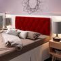 Imagem de Cabeceira Para Cama Casal Queen King 1,60x55 Paris Vermelho - MagL