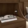 Imagem de Cabeceira Para Cama de Casal em MDF RV Móveis Síria Com Mesa Lateral Noce