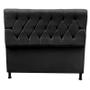 Imagem de Cabeceira Paris Capitone para Cama Box Casal 160 CM Suede Preto