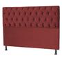 Imagem de Cabeceira Pérola 120Cm P/ Cama Box Solteiro Suede Vermelho