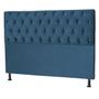 Imagem de Cabeceira Pérola 140Cm Para Cama Box Casal Suede Azul Royal