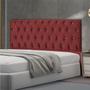 Imagem de Cabeceira Pérola 140Cm Para Cama Box Casal Suede Vermelho