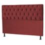 Imagem de Cabeceira Pérola 140Cm Para Cama Box Casal Suede Vermelho