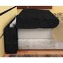 Imagem de Cabeceira Pietra Solteiro 90 Cm Com Baú Interno Suede Amassado Preto - DS Móveis