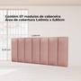 Imagem de Cabeceira Placa Estofada De Cama Box Modulo 20x60cm Cama Casal