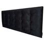 Imagem de Cabeceira Preto Botonê 15 Suede Amassado Queen 160 X 60 Cm