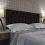 Imagem de Cabeceira Queen Estofada 1896 Suede Marrom 160 x 120 RBL