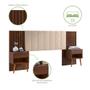 Imagem de Cabeceira Queen Extensivel Estofada Com Mesa de Cabeceira Zara Shop Jm Jacaranda