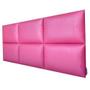 Imagem de Cabeceira Queen Módena H6 material sintético Rosa 160x60