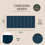 Imagem de Cabeceira Queen Reta Veludo 160x60 Cama Box Modulada 