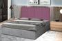 Imagem de Cabeceira Raissa 193Cm Para Cama Box King Suede Rosa