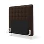 Imagem de Cabeceira Rana 90 Modulada Estofada N-027 Veludo Marrom Chocolate Aradecor