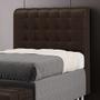 Imagem de Cabeceira Rana 90 Modulada Estofada N-027 Veludo Marrom Chocolate Aradecor