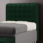 Imagem de Cabeceira Rana 90 para Cama Box de Solteiro N-026 Veludo Verde Aradecor