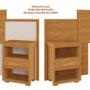 Imagem de Cabeceira Regulável para Casal e Queen Size com Mesa Off White Flex Olive Shop Jm