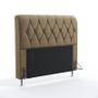 Imagem de Cabeceira Sirius 195 Para Cama King Sued Capuccino Aradecor