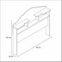 Imagem de Cabeceira Solteiro Box Evelyn Em Mdf 90 Cm Com Nichos