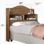 Imagem de Cabeceira Solteiro Cama Box MDF 2 Compartimentos Práticos
