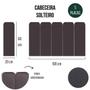 Imagem de Cabeceira Solteiro Estofada de Colar na Parede Kit 5 Placas Modelo Arredondada - Várias Cores