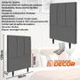 Imagem de Cabeceira Solteiro Estofada Slim 90cm Veludo Com Frames