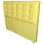 Imagem de Cabeceira Solteiro Las Vegas Botone 15 Com Pes Suede Liso Amarelo 90 x 120 Rbl