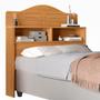 Imagem de Cabeceira Solteiro MDF Cama Box 2 Nichos Resistente Durável