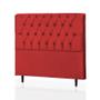 Imagem de Cabeceira Solteiro Paris 90 CM Suede Vermelho - D A Decor