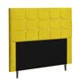 Imagem de Cabeceira Solteiro Strass Jordania 100 CM Suede Amarelo - D A Decor