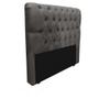 Imagem de Cabeceira Solteiro Suede Cinza 0,90cm Estofada Capitone Madrid para cama box