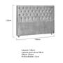 Imagem de Cabeceira Solteiro Tóquio P04 98 cm Suede - ADJ Decor