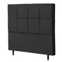 Imagem de Cabeceira Super King  Roma 195cm Suede Preto - Vallisa Decor