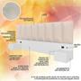 Imagem de Cabeceira Suspensa Cama Queen Bulgária C/led Bco/bouclé Off White - Ma