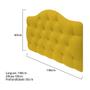 Imagem de Cabeceira Suspensa Imperatriz 140 cm Casal Suede Amarelo - Amarena Móveis